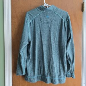 Tommy Bahama Flipshore 1/4 Zip Reversible Sweatshirt Men's XL Blue